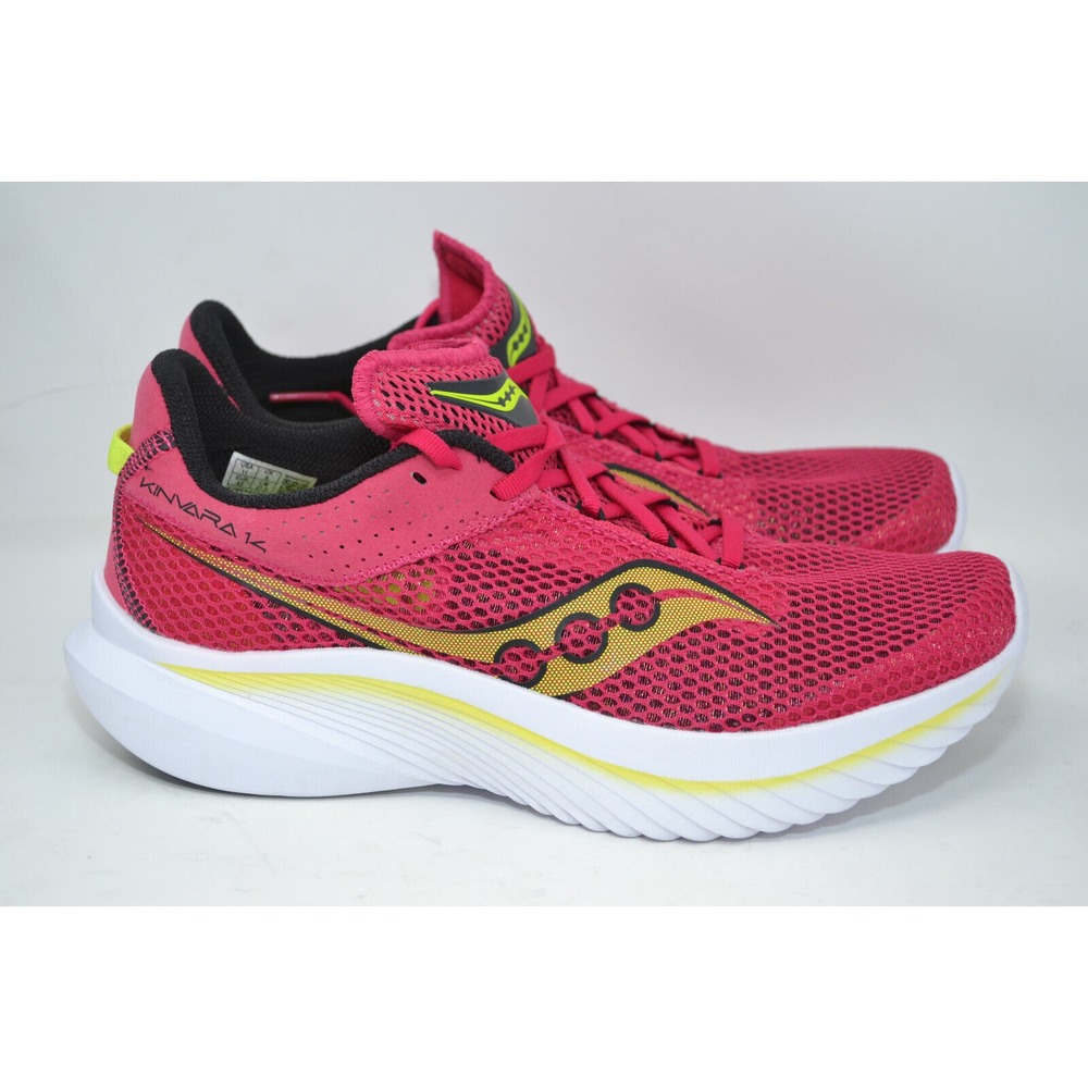 Saucony Kinvara 14 Shoes Womens‎ 11 Red Rose Low Top Running Athletic Sneakers